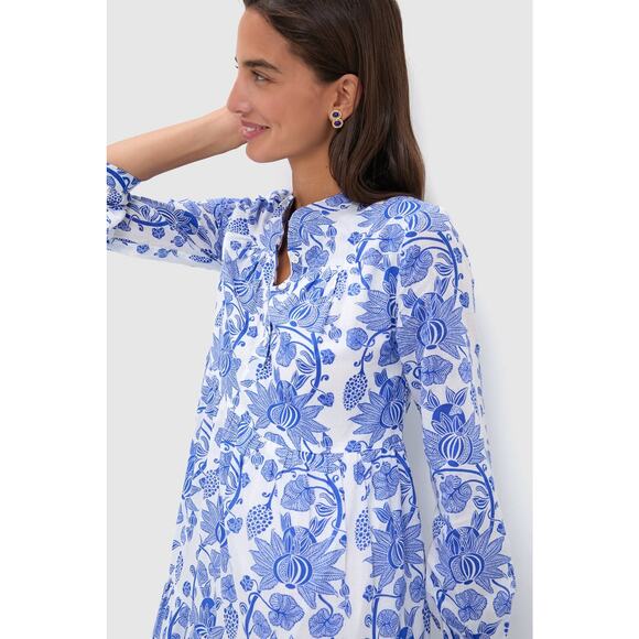 RO'S GARDEN Exclusive Bluefanny Rio Midi Dress SZ XS NWT Retail $200 Tuckernuck - Picture 6 of 8